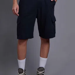 GO DEVIL Men Loose Fit High-Rise Cargo Shorts-image-34
