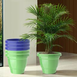Kuber Industries Pack Of 6 Green & Blue Planters-22