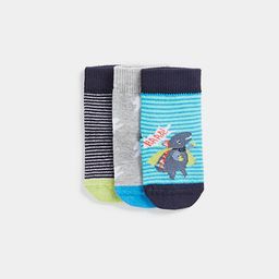 mothercare Boys Pack of 3 Printed Ankle-Length Socks-picture-16