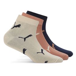 Puma Cat Logo Quarter Men Pack Of 3 Cotton Ankle-Length Socks-image-55