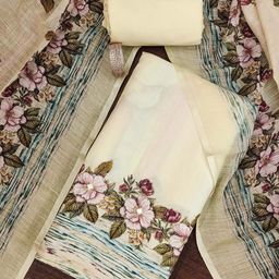 SAINOOR Printed Pure Cotton Semi-Stitched Dress Material-image-112