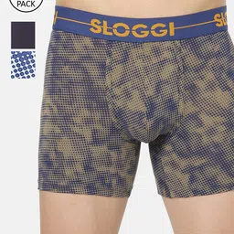 Sloggi Men Pack Of 3 Trunk Cotton Soft Elastic Waistband Short Brief- 10212109 G9-14