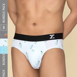 XYXX Pack Of 3 Mid-Rise Conversational Printed Anti Microbial Cotton Briefs XYBRF3PCKN907-image-68