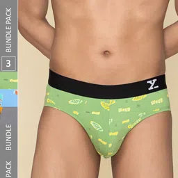 XYXX Men Pack Of 3 Printed Ribbed Basic Cotton Briefs XYBRF3PCKN901-image-10