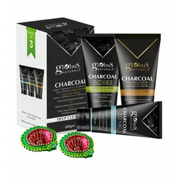 Globus naturals Charcoal Face Wash- Scrub-Peel Off Mask - 100g Each-18
