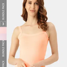 DressBerry Pack Of 3 Non-Padded Cotton Camisoles-image-30