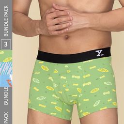 XYXX Surf Intellifresh Pack Of 3 Printed Cotton Trunks XYTRNK3PCKN920-35