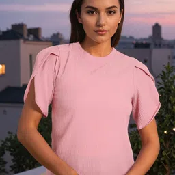 Style Quotient Women Self Design Slit Sleeve Top-image-38