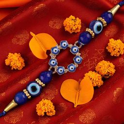 SHONA'S STYLE Artificial Beaded Chakra Evil Eye Rakhi image 2