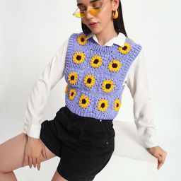 Sugercandy Women Floral Woollen Pullover-image-94