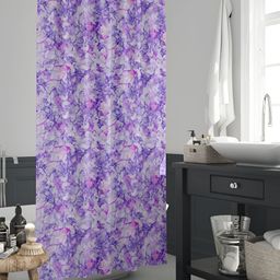 ArtzFolio Purple & Pink Printed Waterproof Shower Curtain-image-76