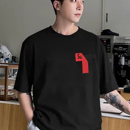 CLAFOUTIS Men Typography Printed Drop-Shoulder Sleeves Applique T-shirt-picture-48