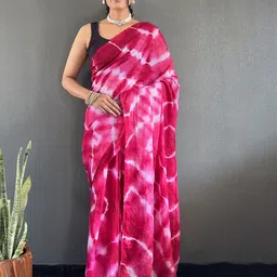 Mitera Tie and Dye Pure Georgette Saree-image-72