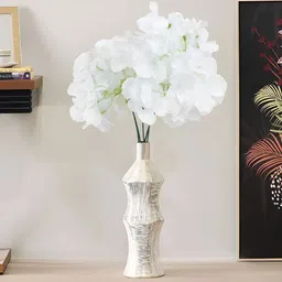 LITVERSE White 5 Pieces Hydrangea Artificial Flower-4
