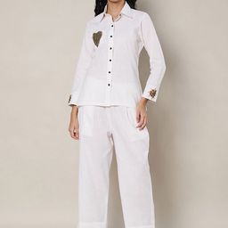BCZ Style Women Embroidered Shirt With Trousers Co-Ord Set-picture-7