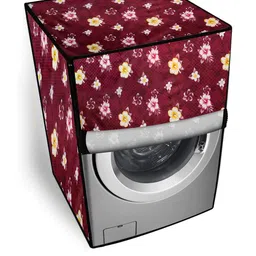 The Furnishing Tree Washing Machine Cover Floral Red Compatible for Whirlpool 7 Kg Fully-Automatic-56