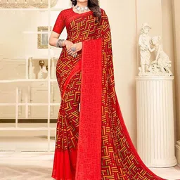 Reboot Fashions Printed Pure Chiffon Saree-image-36