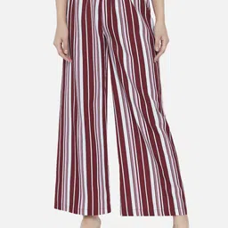 OTIRA Women Striped Crepe Palazzos-picture-23
