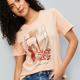 max Women Graphic Printed Round Neck Pure Cotton T-shirt-image-33