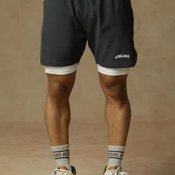 ATHLISIS Men Colourblocked Slim Fit Training or Gym Sports Shorts with e-Dry Technology Technology-picture-13