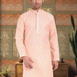 Tesmare Men Floral Printed Regular Kurta with Pyjamas-picture-13