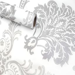 HOMEMATES White & Grey Printed Self-Adhesive Waterproof Wall Sticker-picture-11