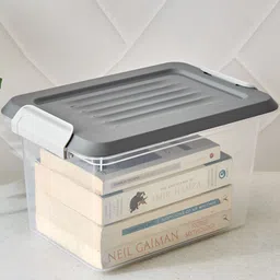 Home Centre Grey Secure Storage Box - 6L-26
