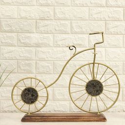 vedas Mystic Indiana Brown Metal Curio Cycle Table Showpiece-image-16