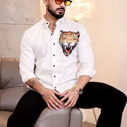Foomer Men Standard Opaque Casual Shirt-image-24