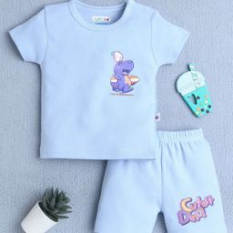 BUMZEE Boys Printed Short Sleeves Pure Cotton T-shirt With Shorts-image-26