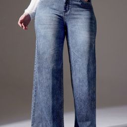 Miss Chase A+ Women Wide Leg High-Rise Heavy Fade Stretchable Jeans-image-68