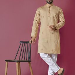 ATOXIC Men Gold Kurtas-image-45