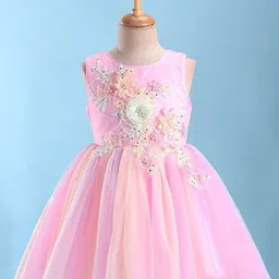Mark & Mia Girls Applique Self Design Maxi Dress-image-17