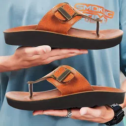Trump Tan PU Flip Flops-picture-37