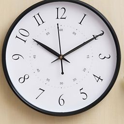 Webelkart Black & White Printed Contemporary Round Shaped Analogue Wall Clock-image-44