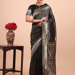 AMK FASHION Woven Design Zari Art Silk Kanjeevaram Saree-picture-23