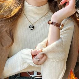 Alamode By Akanksha WomenWhite Dublo Fleece Lined Sweater-image-44
