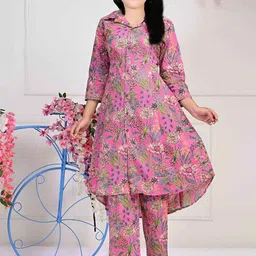 JULEE Girls Floral Printed Regular Kurta with Trousers-image-42