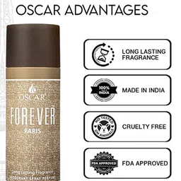 OSCAR Men Set of 3 Forever Chypre Long Lasting Deodorant - 150 ml Each image 2