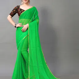 DIVASTRI Pure Chiffon Saree-image-1