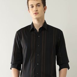 Arrow New York Men Slim Fit Spread Collar Vertical Striped Cotton Formal Shirt-image-47