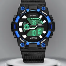 ON TIME OCTUS Kids Printed Dial & Straps Digital Watch DIGI-032 BLACK BLUE-image-31