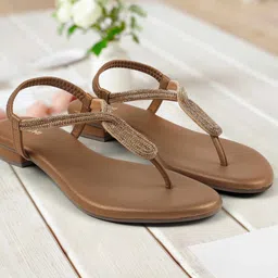 Mochi Women Embellished T-Strap Flats-image-59