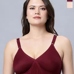 In Care Solid Full Coverage Non Padded Cotton Bra-picture-3
