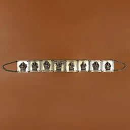Exotic India Gold-Toned Brass Super Ashtalakshmi Auspices Toran-0