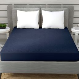CURIOUS LIFESTYLE Blue Terry Water Resistant Mattress Protector-image-89