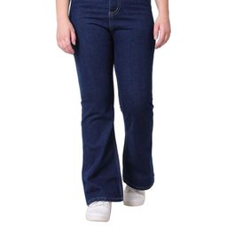 3BUTTERFLIES Women Flared High-Rise Heavy Fade Jeans-image-56