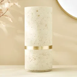 Home Centre Botanica Travertine Beige Flower Vase-22