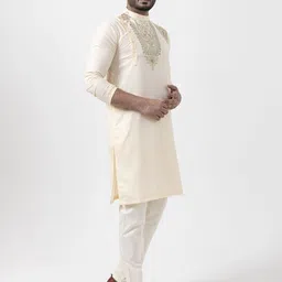DEVOILER Men Ethnic Motifs Printed Regular Kurta with Pyjamas & With Dupatta image 4