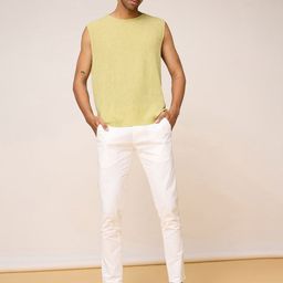 FREAKINS Men Cotton Mid-Rise Flat-Front  Slim Fit Trousers-image-91
